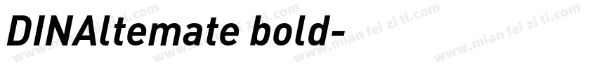 DINAltemate bold字体转换